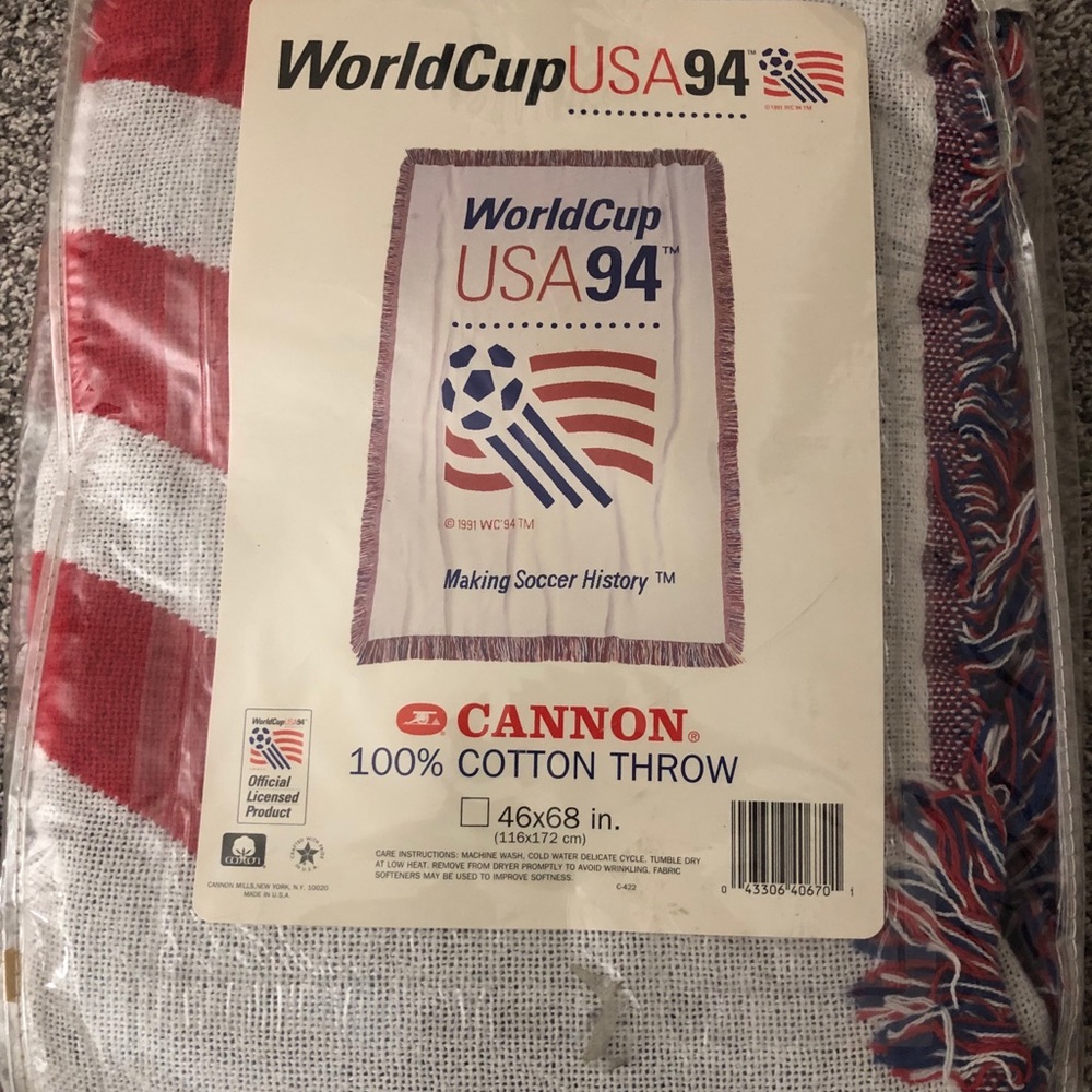 1994 World Cup Cotton Throw Blanket